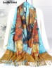 Sunflowers Double-sided Oil Painting Scarf